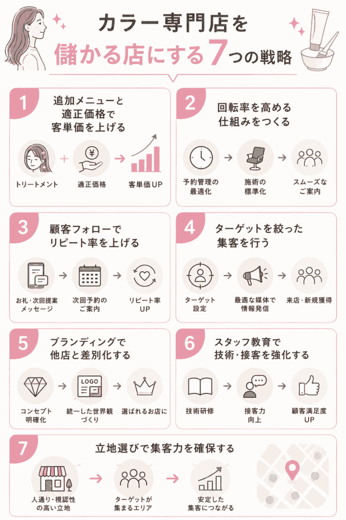 カラー専門店を儲かる店にする7つの戦略