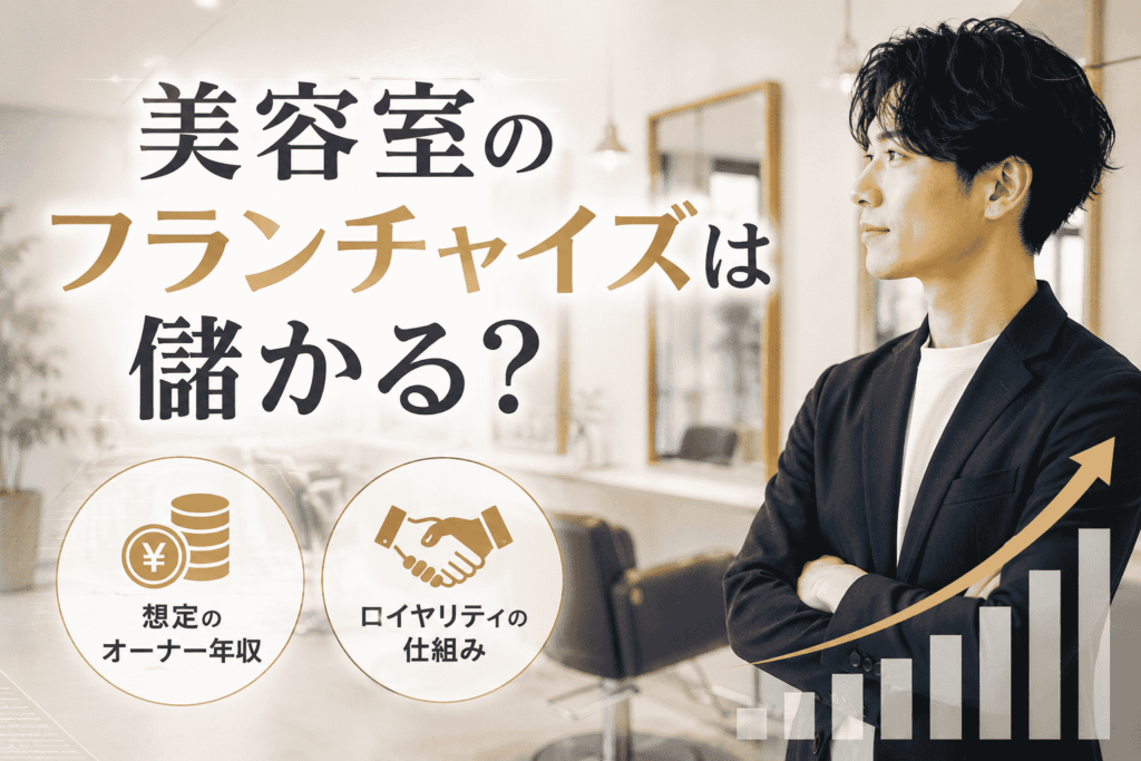 美容室のフランチャイズは儲かる？想定のオーナー年収やロイヤリティ仕組みも解説